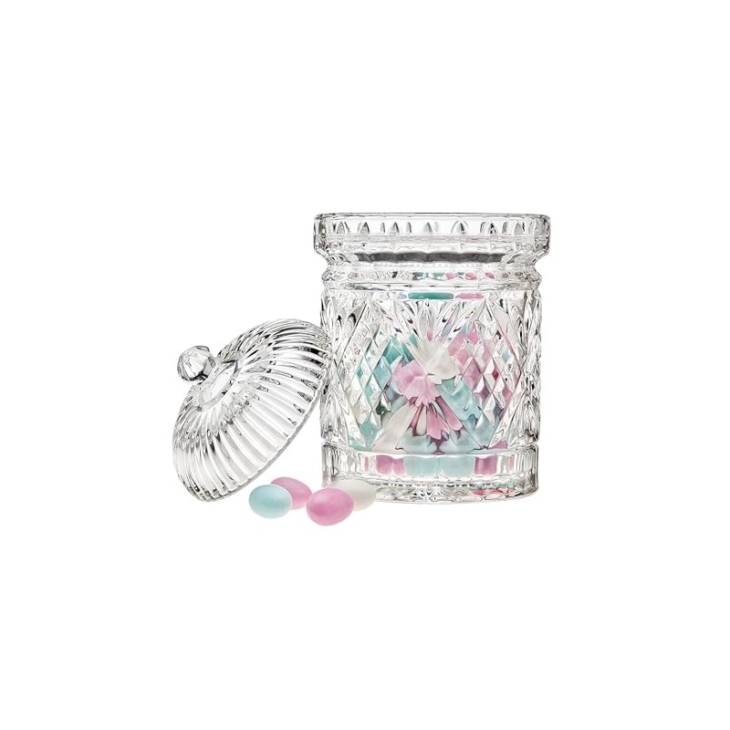 Godinger Canister Set, Crystal Glass Canisters Food Storage Candy Jars