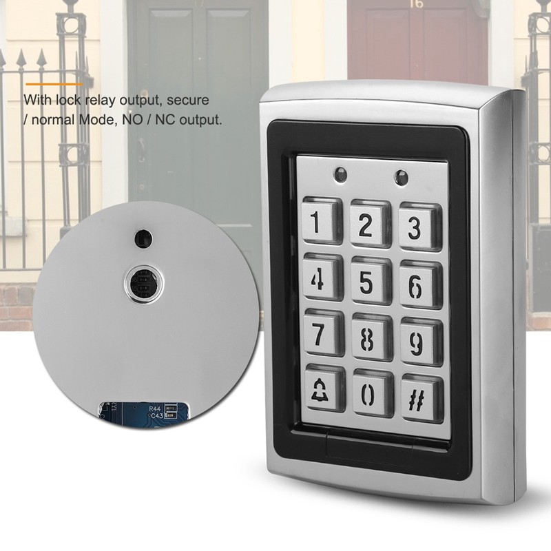 125KHz Top Metal RFID Card Reader Password Door Access Control