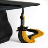 Endea Graduation Double Color Tassel with Black Date Drop (Black/Bright