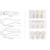 Gold and Silver French Hair Pins, Updo Hair Accessories, U