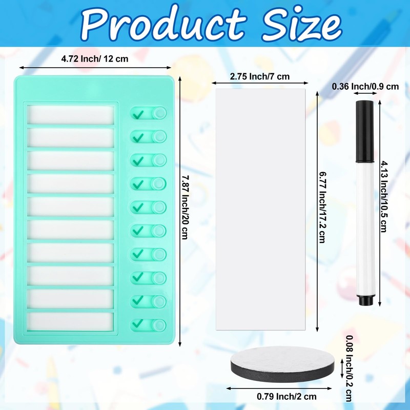 4 Pcs Blank Chore Chart Memo Checklist Boards Kids Chore
