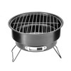 25cm Portable Round Barbecue BBQ Charcoal Grill with Handle for