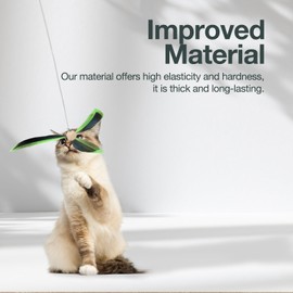 ALL FOR PAWS Cat Wand Toy Replacement Cat Feather Toys for Indoor Cats, 2 Packs