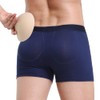 BRODDLE Men's Butt Padded Underwear Breathable Microfiber Modal Trunks Navy