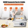 ExGizmo 14" Commercial Electric Griddle,Electric Countertop Flat Top Griddle,110V 1500W