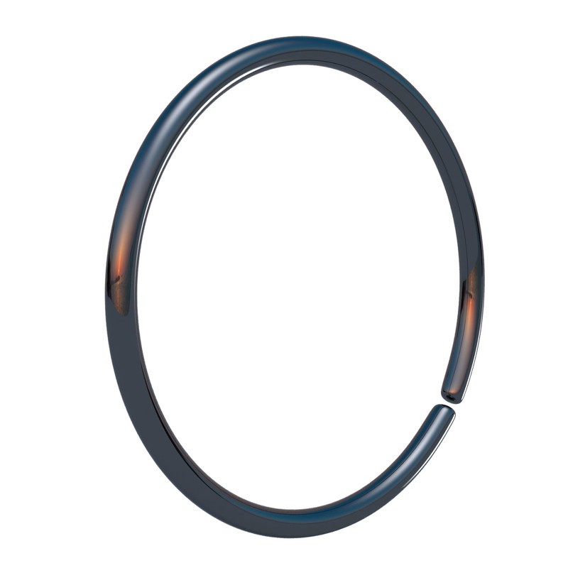 Tiny Black Helix Hoop - Handmade Cartilage Earring - Black