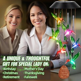 Thank You Gifts for Women, Administrative Professional Day Retirement Chaos Coordinator Gifts for Women Coworker Nurse Teacher Employee Appreciation, Boss Day Gift for Her Boss Lady, Solar Wind Chimes