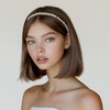 Brown Headbands for Women Girls Non Slip Floral Padded Hairbands