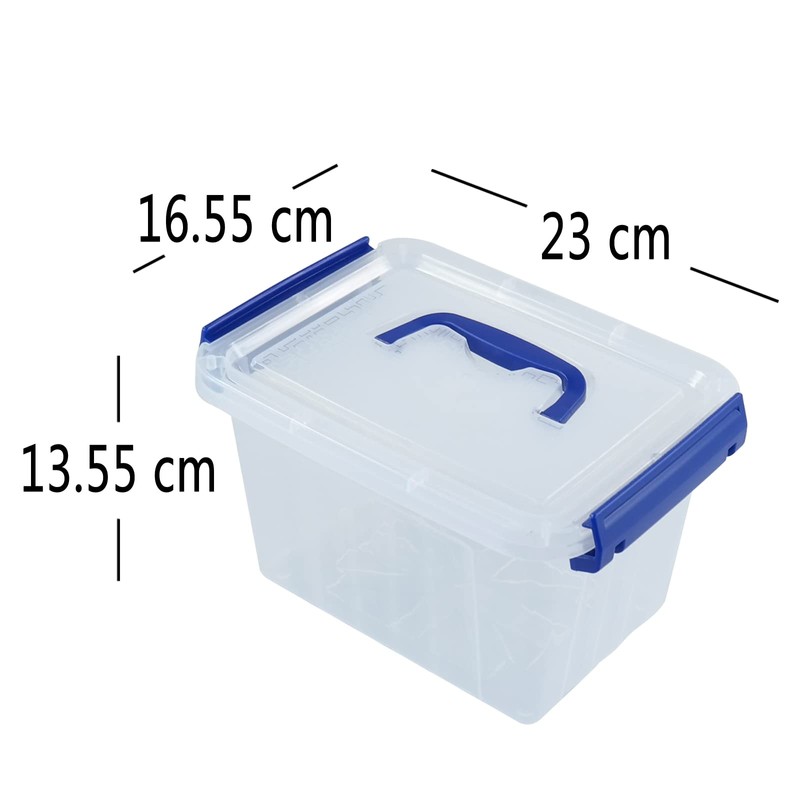 Buyitt 6-Pack 3L Small Storage Containers Boxes, Plastic Storage Box