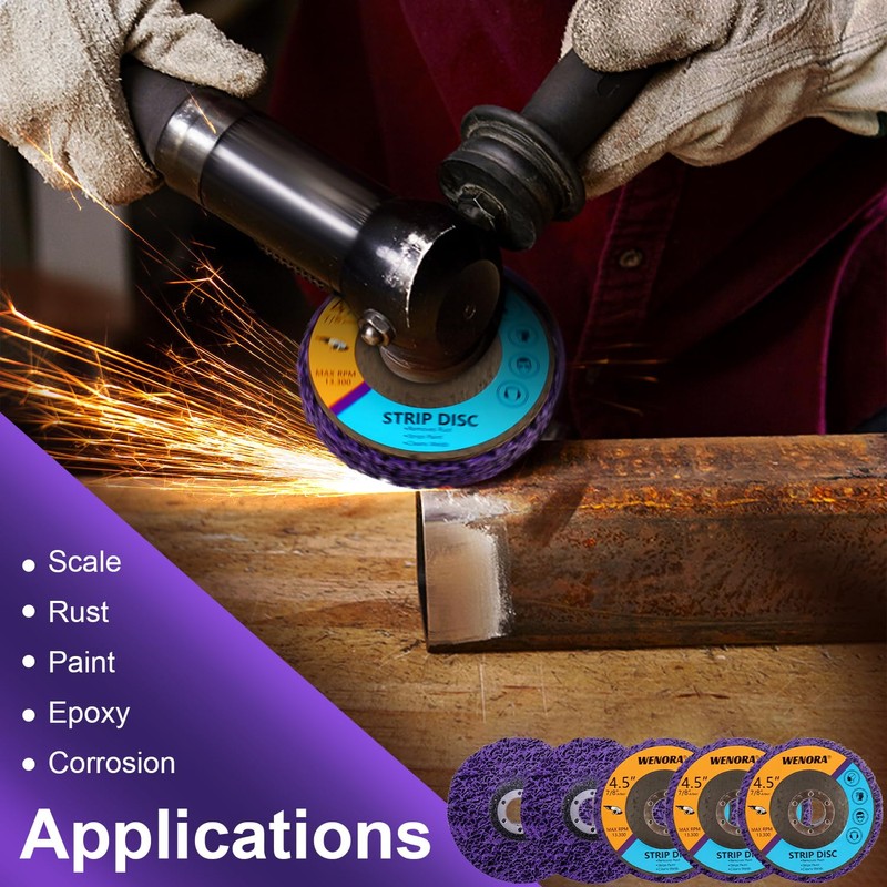 WENORA 10 Pack Strip Discs Stripping Wheel for Angle Grinder,