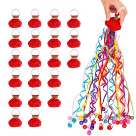 Mess-Free Crackers, Set of 20, Cheering Goods, Hand Throwing, Streamer, Paper Tape, Throwing Tape, Colorful, Confetti, Popper, Performance, Prop, Weddings, Birthdays, Celebrations, Graduations, Cheerleading, Sports Events, Parties, Sports, Commercial Use