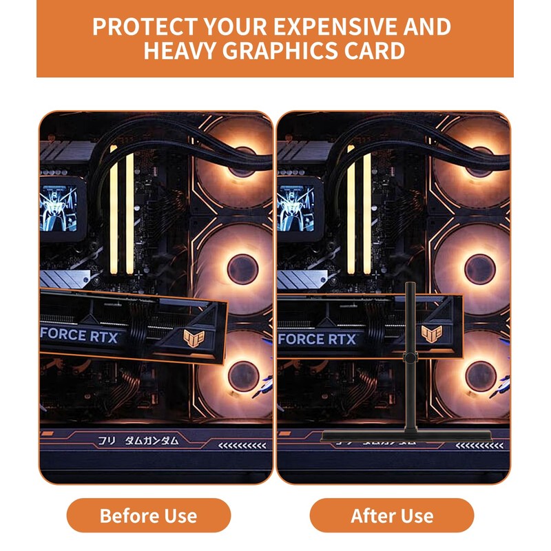 GPU Support Bracket, Adjustable Aluminum Anti Sag GPU Bracket, Video