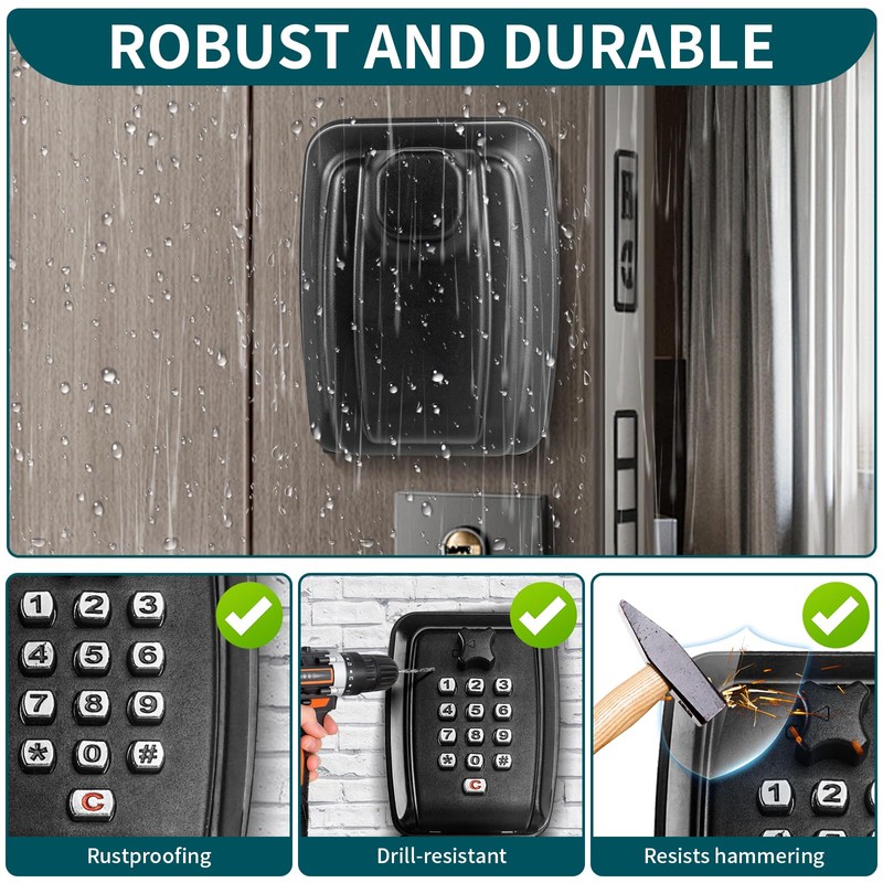 EasyStar Key Safe, Key Boxes Wall Mounted, Key Lock Box