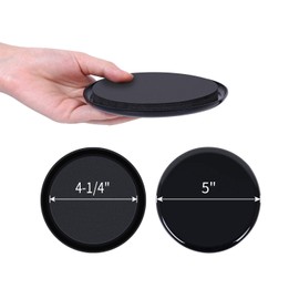 Ezprotekt Furniture Sliders for Carpet, 8 Pack 5" Furniture Movers Sliders, Heavy Duty Reusable Carpet Sliders, Round Furniture Glides for Sofa Bed Couch Fridge, Move Your Item Easy & Safely (Black)