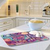 Kcldeci Indian Bohemian Mandala Dish Drying Mat Absorbent Reversible Microfiber