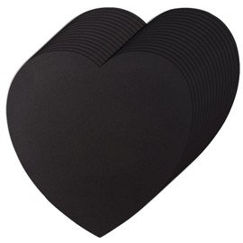 72 Pcs Large Heart Paper Cutouts, Black Heart Shapes Paper Cut Out, Valentines Hearts, Heart Cardstock Cutout for Valentine’s Day Crafts Bulletin Board Wall Classroom Decoration