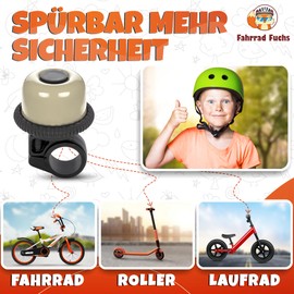 Bicycle Bell Children Boys Bicycle Bell Girls – Rotating Bell Pastel Brown – Bell Bicycle Children, Bell Children's Bike, Balance Bike – Rings Loud, Easy Assembly