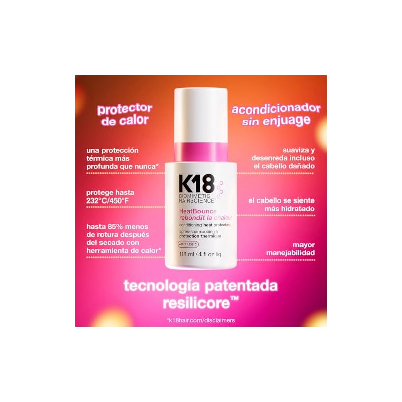 K18 HEAT BOUNCE CONDITIONING HEAT PROTECTANT 15 ML