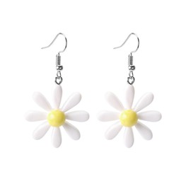 Stocking Stuffers Holiday Outfits for Women 2024 White Flower Earrings for Women Spring Earrings for Women Daisy Earrings Flower Dangle Earrings Tropical Flower Earrings Jewelry Gifts for Women Girls