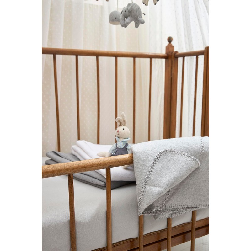 Meyco Baby Blanket 100% Cotton (75 x 100 cm, Grey)