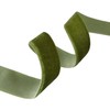 Abbaoww 50 Yards Moss Green Velvet Ribbon 3/8 Inch Single