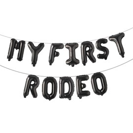 My First Rodeo Party Decoration My First Rodeo Birthday Party Supplies My First Rodeo Banner My First Rodeo Balloons My First Rodeo Backdrop (MY FIRST RODEO Black)
