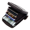 DEEZOMO RFID Blocking Genuine Leather Mini Credit Card Case Organizer