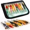 Wood Shrimp Squid Hook Lures Wood Shrimp Bait with Squid