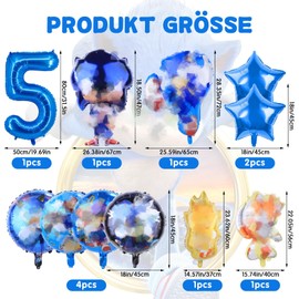 Deburtstag Decoration 5 Years, Soni Balloons Birthday, Decoration Children's Birthday with 5 Years Balloons, 5 Years Decoration Birthday Boy, 5th Birthday Decoration for Boys and Girls