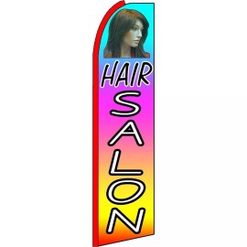 NeoPlex Hair Salon 2 1/2 ft X 11 1/2 ft Windless Flag
