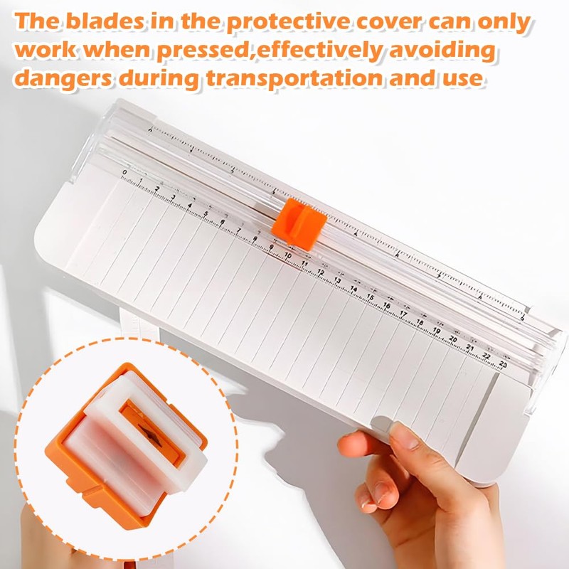 4 PCS Replacement Cutting Blades for Paper Trimmer ，Safe Pressing
