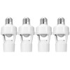 QWORK Motion Sensor Light Socket Adapter - 4 Pack E26/E27