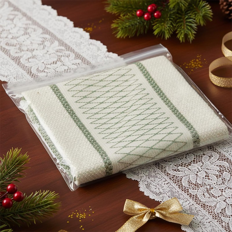 Hibate Sage Green Boho Table Runner for Home Decor Macrame