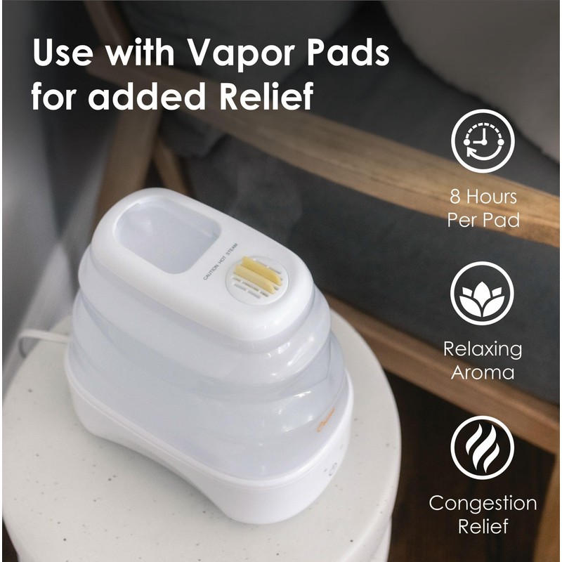 1 Gal. Warm Mist Collapsible Humidifier, White, Top Fill, for