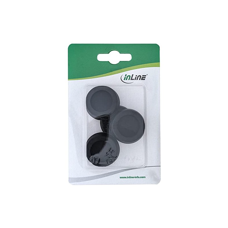 InLine 59909B Gummi-Füße für PC Gehäuse 4er Pack schwarz