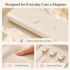 Travel Jewelry Case, 12-Slot Tangle-Free Necklace Organizer Roll, Beige