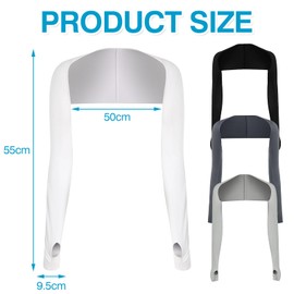 VEGCOO 4 Piece Shawl Arm Sleeve, UV Protection Cooling Shawl Arm Sleeve with Finger Hole, Sun Protection Sleeves for Women for Golfing Driving and Outdoor Sports (A)