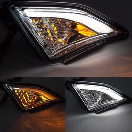 NJSBYL Front Turn Signal Light Kits For 2013-2020 Toyoto 86/gt86 Scion FR-S Corner Xenon White LED DRL Parking Lights Amber Blinker Turn Signal Running Position Lights Smoked Lens E4 Approved