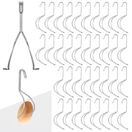 AceOrbit 36 Pack Cabinet Door Painting Hangers Metal Painting Hanging Hooks Cabinet Door Brackets No-Drill Spray Drying Rack Clips for Wood Working Tools Accessories, 5.12 x 2.36 x 1.57 Inch