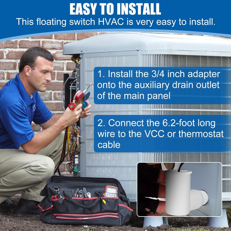 2Pack SS2 Float Switch 3/4 Inch L Shape, Versatile &