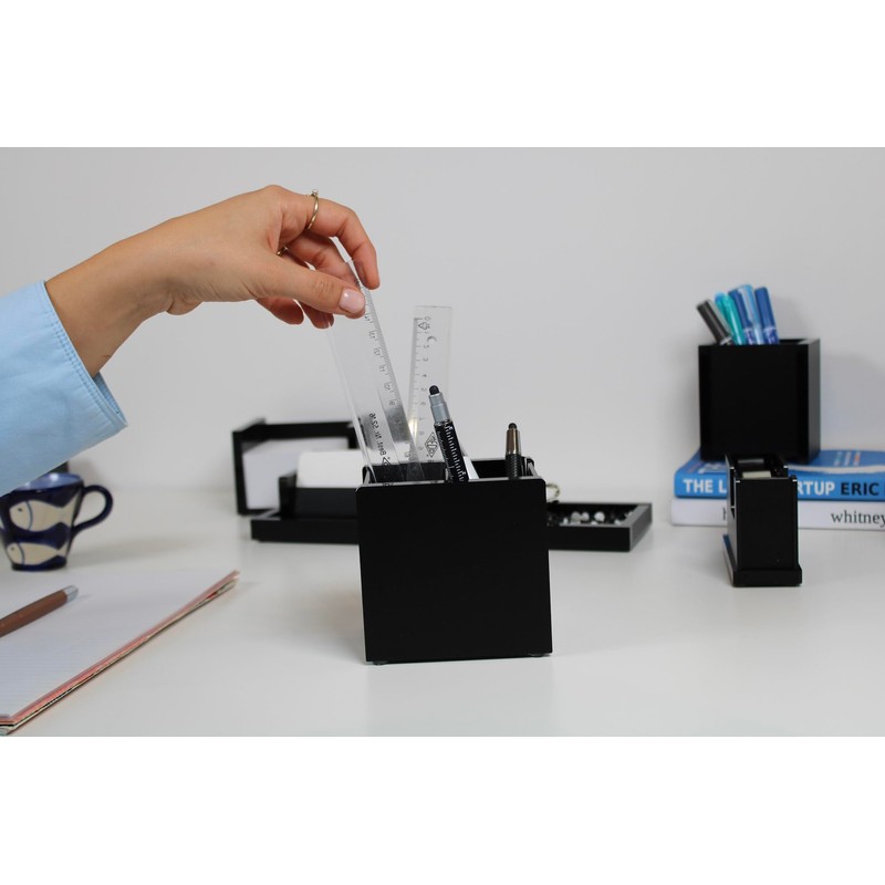 Wedo 636001 Acrylic Desktop Organizer with 2 Compartments