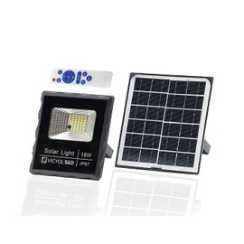 Vicyol S&D Solar LED Spotlight, 18W Solar Light Outdoor IP67 Security Lighting, 4000K Light, 50 LED Spotlights with Solar Panel for Patio, Garden, Garage. 1.2Ah Rain Jacket