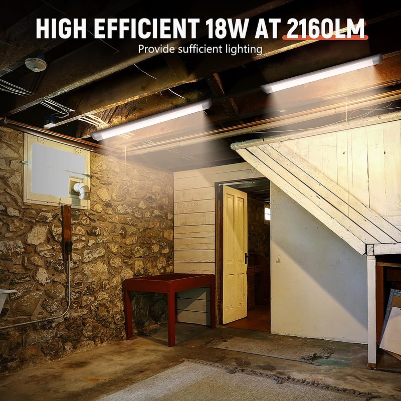 DAKASON 4-Pack 2FT LED Ceiling Light for Garage Flush Mount,