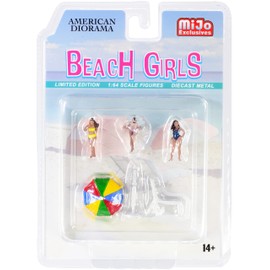 1 Beach Chaise and 1 Beach Umbrella) for 1/64 Scale Models by American Diorama"