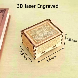 Micteney Spirited music box away, Spirited merchandise Gifts, Wooden Clockwork Driven, Play the tune Always With Me (Spiraway)