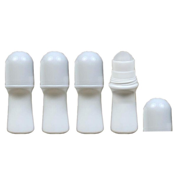 15pcs 30ml/1oz Empty Refillable Roll On Bottle HDPE Plastic Thin-Waist Style Roller Bottle Best for Essential Oil Perfumes DIY Anti-perspirant,Relief Oil Roll-On Leak-Proof Container