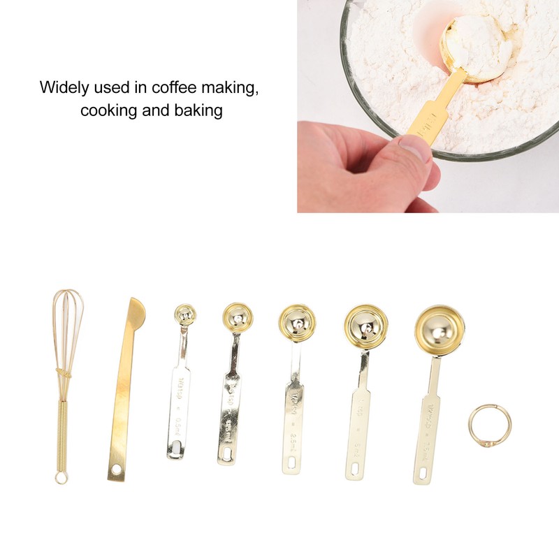 Measuring Spoons 7 in 1 Stainless Steel Stackable Design Multifunction