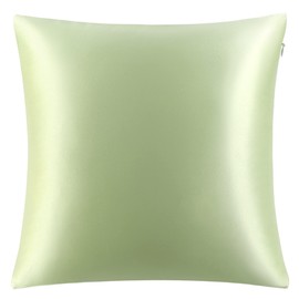 PiccoCasa 25 momme Double-Sided 100% Silk Pillowcase for Hair and Skin - Mulberry Silk Pillowcase - with Hidden Zip Olive Green 40 x 40 cm