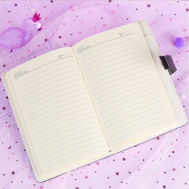 Dzhzal Diary with Lock, Starry Sky Journal for Boys Girls