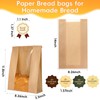 Funcoo 30 pcs Bread Bags for Homemade Bread Paper Sourdough